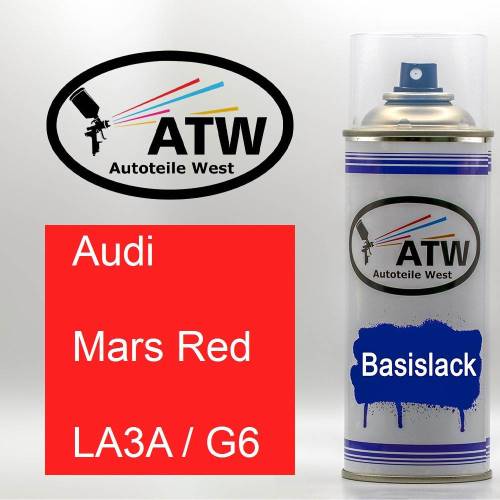 Audi, Mars Red, LA3A / G6: 400ml Sprühdose, von ATW Autoteile West.